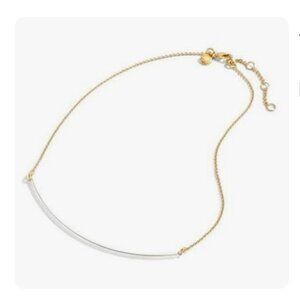 J.Crew Two-Tone Mixed Metal Bar Necklace